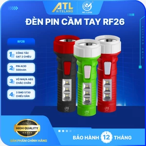 Đèn Pin cầm tay chính hiệu Mỹ Linh-RF26, hoạt động bằng pin. Đèn Pin Nhựa ABS Bền, Tích hợp chân sạc