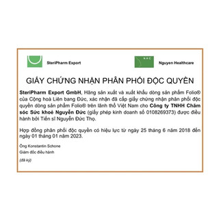 Viên uống b ổ b ầu Folio hàng Đức