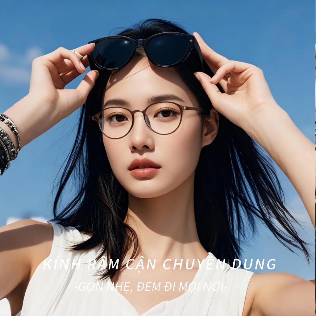 Kính Râm Cận Nam Nữ INNI Kính Râm Phân cực Đeo Ngoài Kính Cận Chống Tia UV, Tiện Lợi, Nhẹ 8818