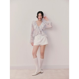 Áo babydoll OLV bèo cổ V mỏng mát cột nơ nữ tính Willow nhiều màu phù hợp đi chơi đi biển