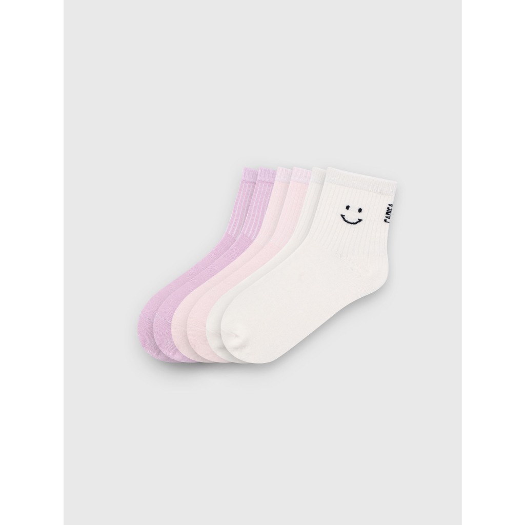 Combo 3 đôi tất unisex trẻ em CANIFA cổ trung in họa tiết 3AX25A004