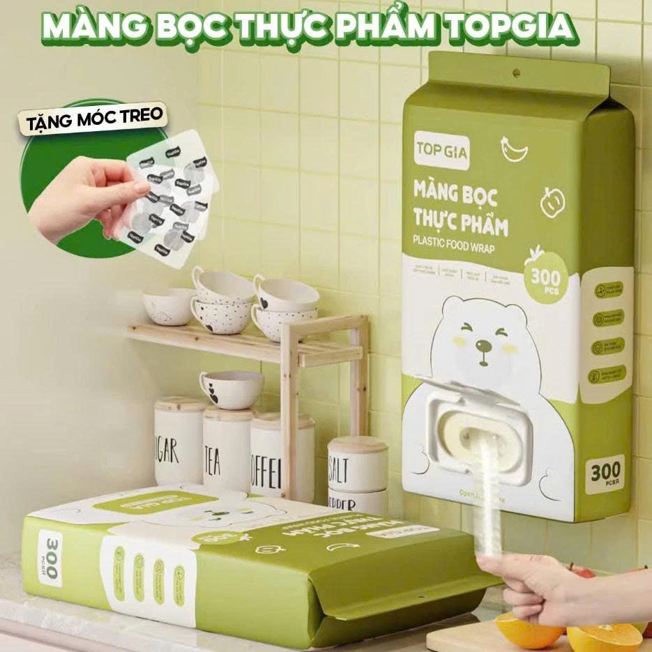 (BỊCH LỚN) Túi 300 cái màng bọc thực phẩm TOTO, chất liệu PE dày an toàn, siêu tiện lợi