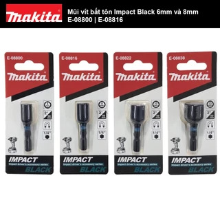 Mũi vít bắt tôn Impact Black 6mm và 8mm Makita E-08800 | E-08816