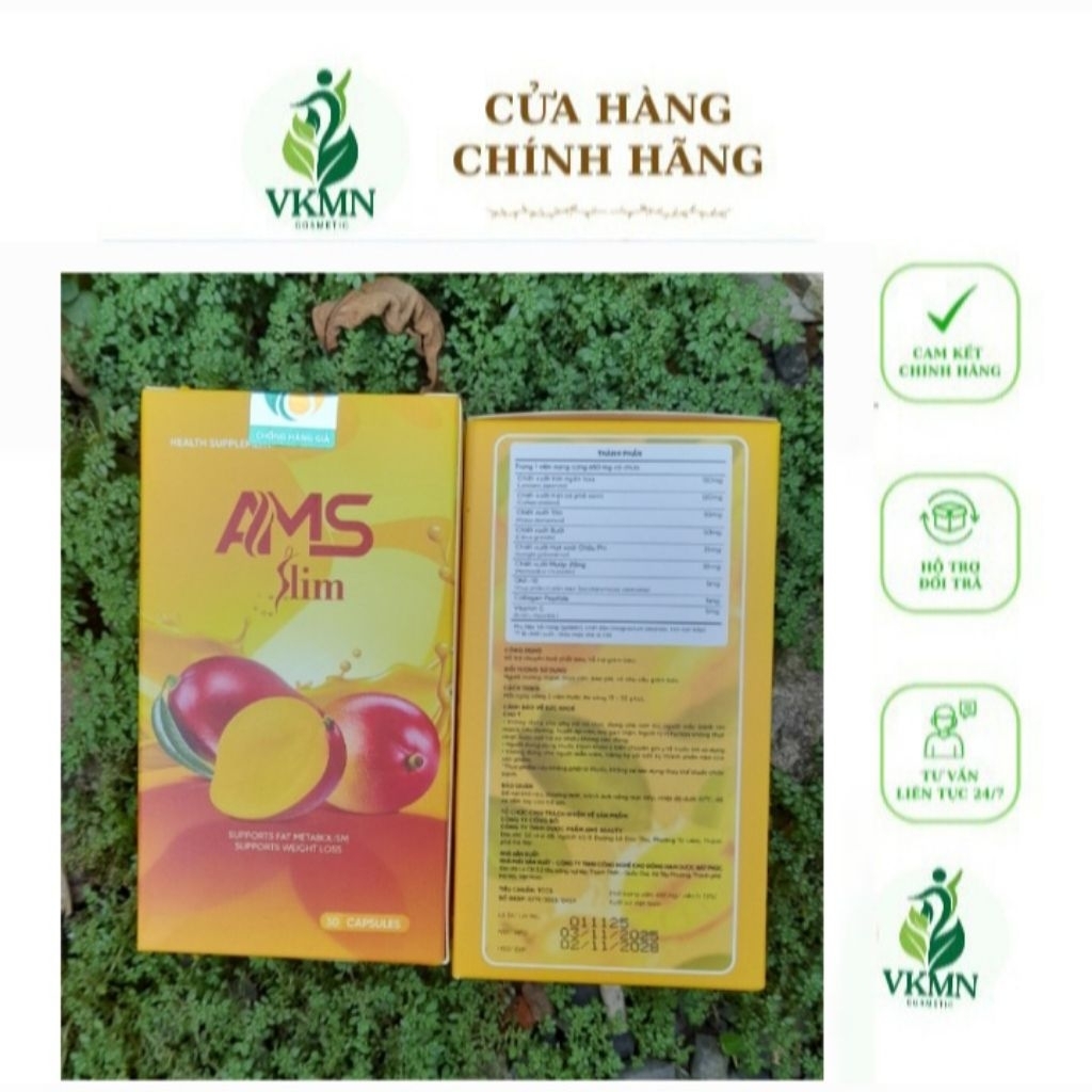 ams slim 2boxes detoxDETSss Combo 2 Hộp - Viên uống AMS Slim 30v