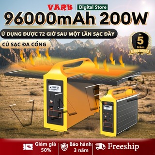 Trạm sạc năng lượng mặt trời cầm tay 220V - Nguồn điện dự phòng cầm tay cho cắm trại, máy phát điện ngoài trời