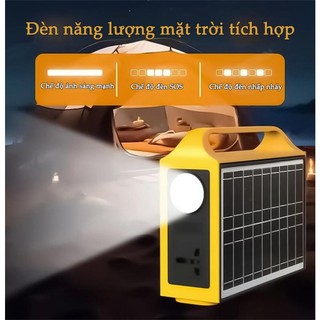 Trạm sạc năng lượng mặt trời cầm tay 220V - Nguồn điện dự phòng cầm tay cho cắm trại, máy phát điện ngoài trời