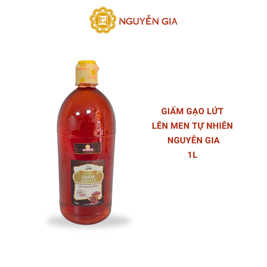 Giấm Gạo Lứt Lên Men Tự Nhiên Nguyễn Gia 500ml / 1L NGG008