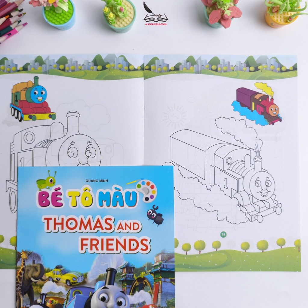 Sách Bé Tập Tô Màu Siêu Anh Hùng – Masha Gấu Xiếc – Thomas – Bộ 4 Quyển Tập Tô Cho Bé