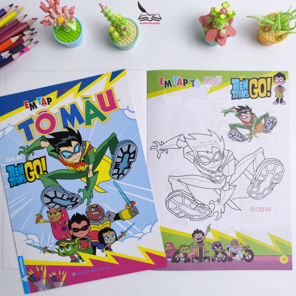 Sách Bé Tập Tô Màu Siêu Anh Hùng – Masha Gấu Xiếc – Thomas – Bộ 4 Quyển Tập Tô Cho Bé