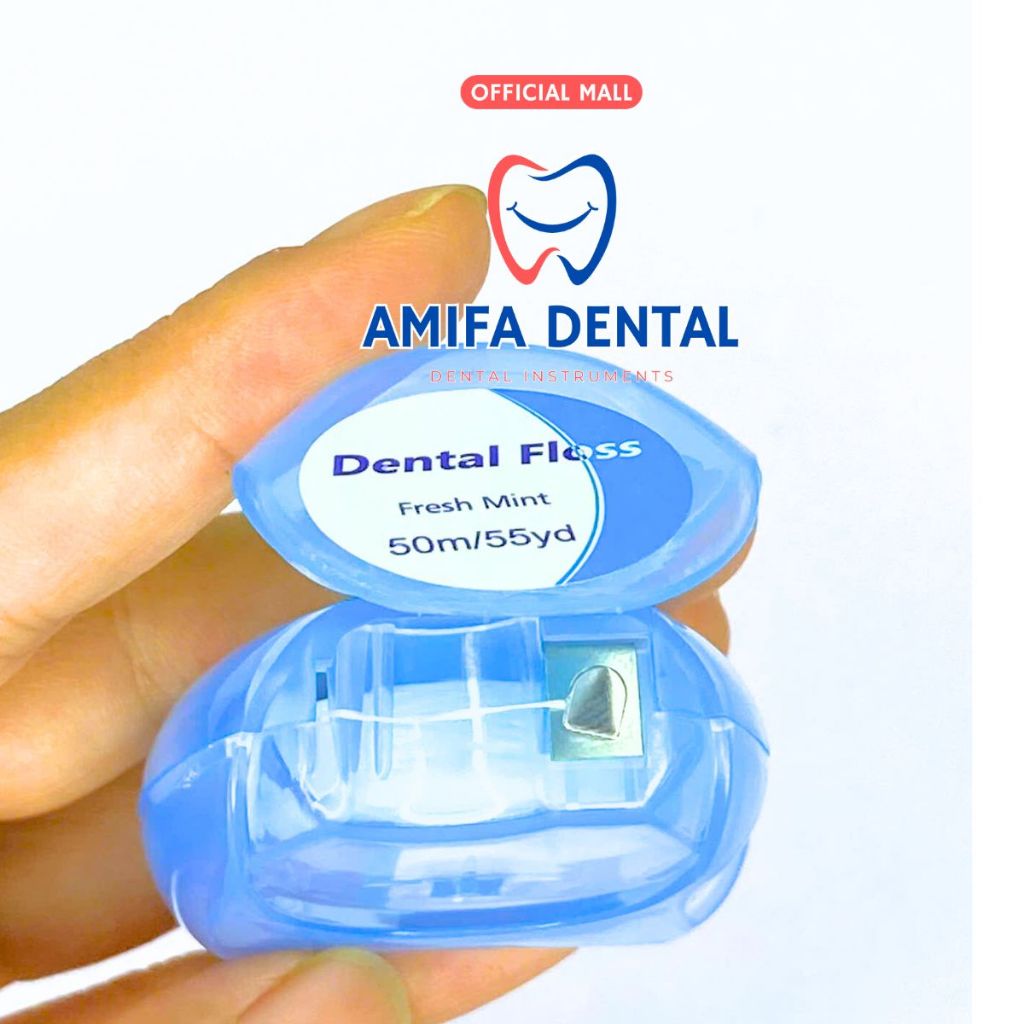 Chỉ Nha Khoa Cuộn 50m Hương Bạc Hà Giúp Loại Bỏ Mảng Bám, Chỉ Nha Khoa Đa Sợi Vệ Sinh Răng Miệng