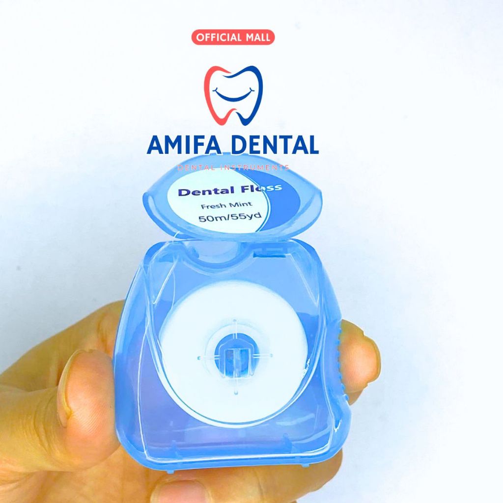 Chỉ Nha Khoa Cuộn 50m Hương Bạc Hà Giúp Loại Bỏ Mảng Bám, Chỉ Nha Khoa Đa Sợi Vệ Sinh Răng Miệng