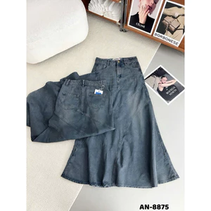 CHÂN VÁY JEANS ĐUÔI CÁ DÁNG DÀI