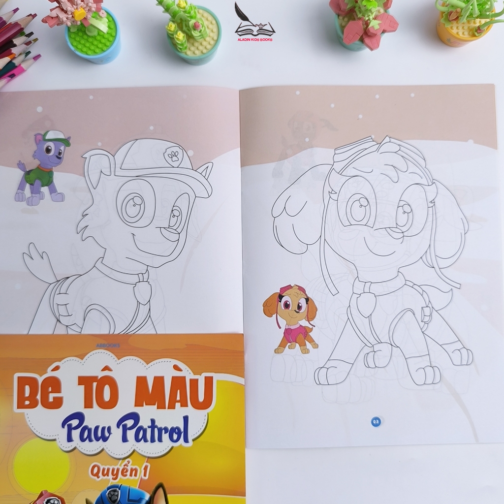 Sách Bé Tô Màu Nàng Tiên Cá & Chó Cứu Hộ – Bộ 4 Quyển Tập Tô Cho Bé Thiếu Nhi