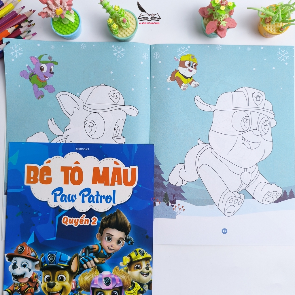 Sách Bé Tô Màu Nàng Tiên Cá & Chó Cứu Hộ – Bộ 4 Quyển Tập Tô Cho Bé Thiếu Nhi