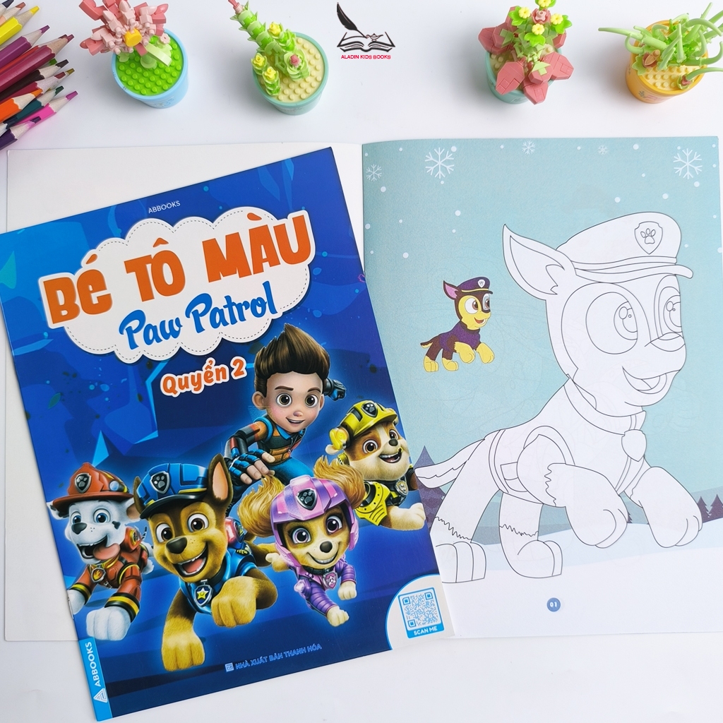 Sách Bé Tô Màu Nàng Tiên Cá & Chó Cứu Hộ – Bộ 4 Quyển Tập Tô Cho Bé Thiếu Nhi