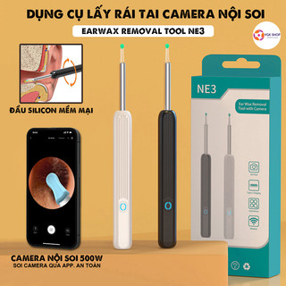 Dụng Cụ Lấy Ráy Tai Camera YATASMART 3IN1 có đèn LED, Nội Soi Tai Mũi Họng, Kết Nối  Điện Thoại
