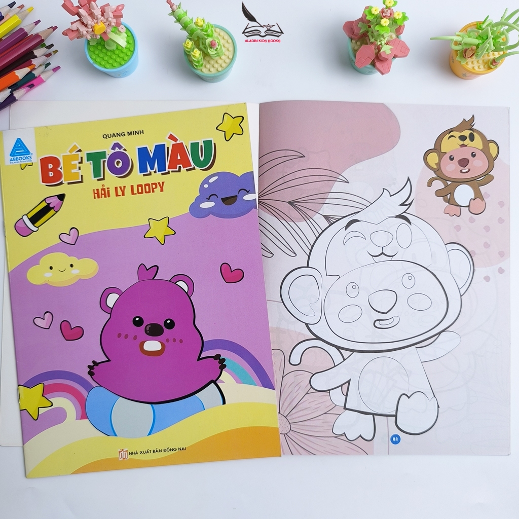Sách Bé Tô Màu Hải Ly Loopy – Bộ 4 Quyển Tô Màu Cho Bé Thiếu Nhi