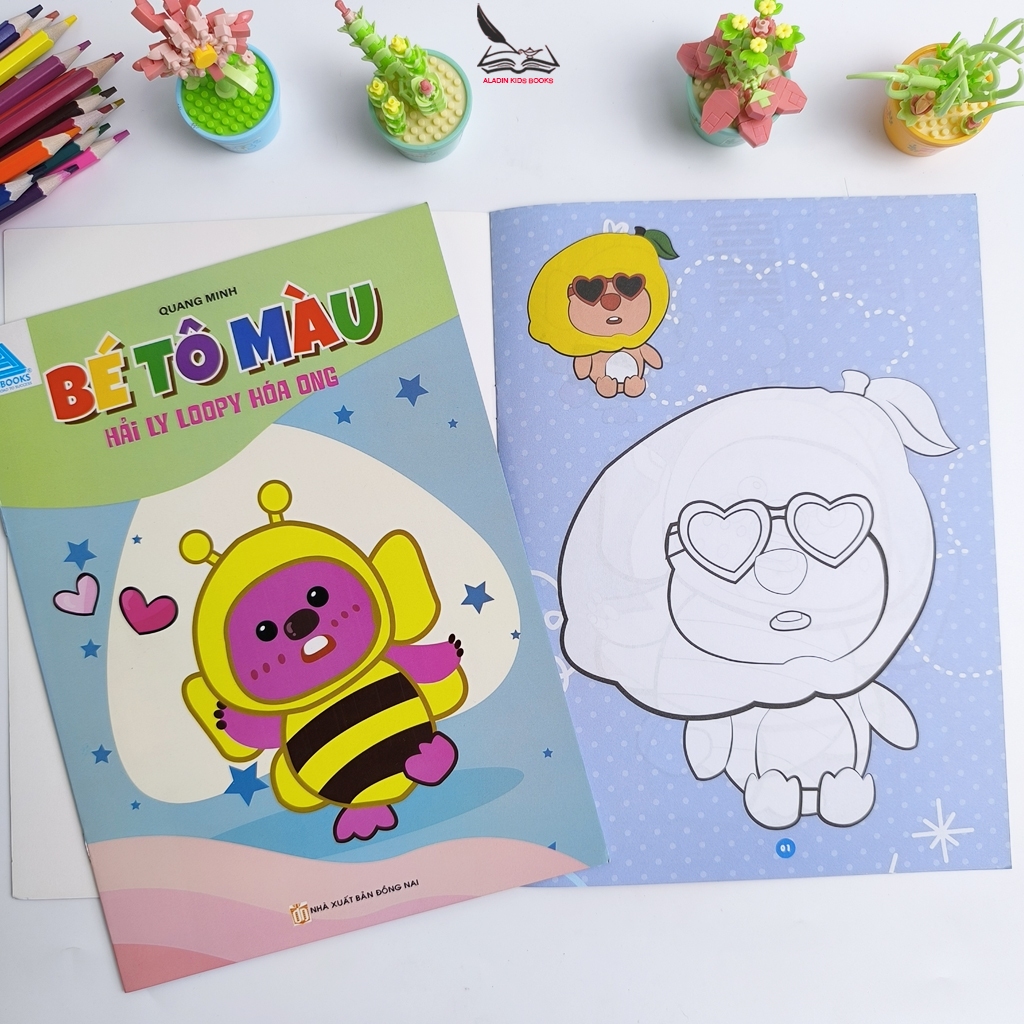 Sách Bé Tô Màu Hải Ly Loopy – Bộ 4 Quyển Tô Màu Cho Bé Thiếu Nhi