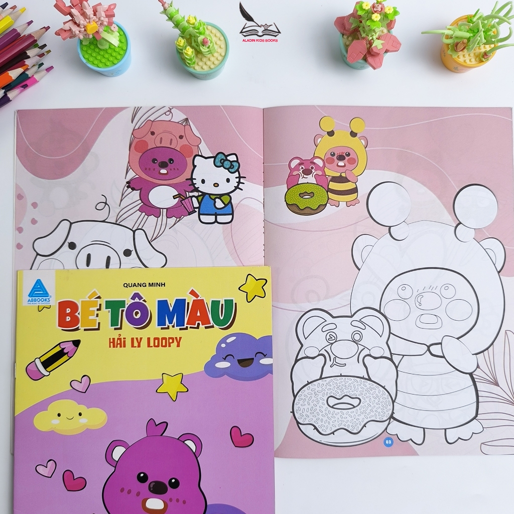 Sách Bé Tô Màu Hải Ly Loopy – Bộ 4 Quyển Tô Màu Cho Bé Thiếu Nhi