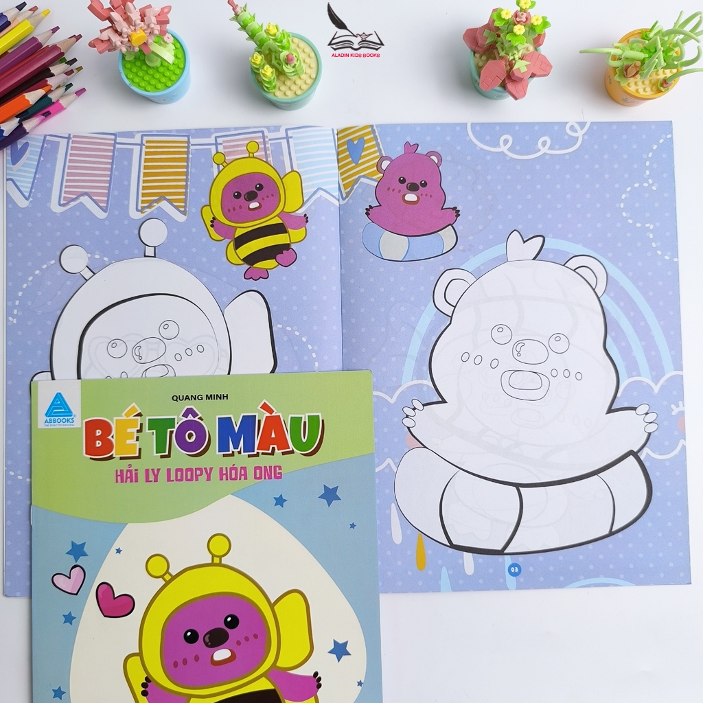 Sách Bé Tô Màu Hải Ly Loopy – Bộ 4 Quyển Tô Màu Cho Bé Thiếu Nhi