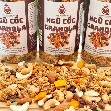 Granola siêu hạt không đường - Ngũ cốc ăn sáng tiện lợi siêu ngon, ăn kiêng giảm cân
