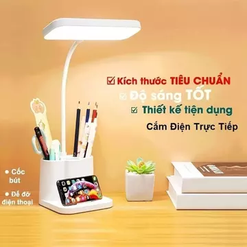 Đèn Để Bàn Học,Đèn Học Chống Cận Thị Đèn học để bàn có loại Tích điện Đèn đọc sách Làm việc bảo vệ mắt cảm ứng sạc