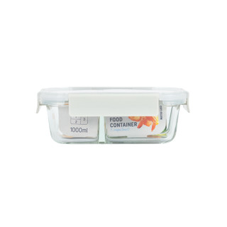 Hộp thực phẩm 3 ngăn, MATSU LOCK, thủy tinh chịu nhiệt cao cấp, ron TPE kín khí, đựng cơm, thức ăn