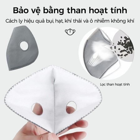 【PM2.5】Khẩu trang chống giọt bắn、Chống gió、Chống nước、Chống bụi、Kính bảo hộ có thể tháo rời、Bao gồm bộ lọc