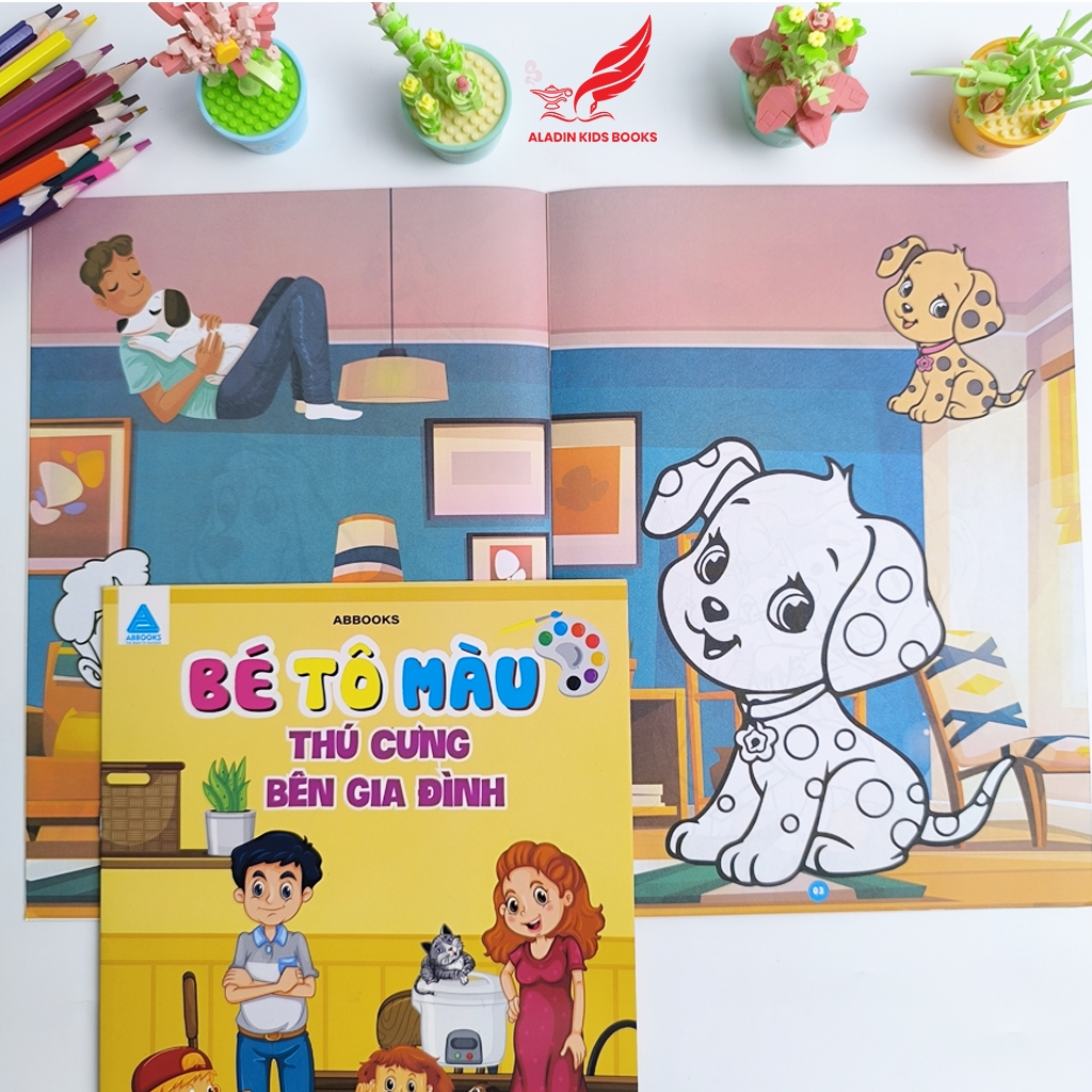 Sách- Bộ 4 Quyển Bé Tô Màu Chủ Đề Thú Cưng – Sách Tô Màu Cho Bé Thiếu Nhi