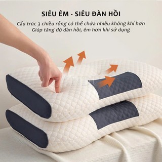 Gối Công Thái Học YATASMARTHỗ Trợ Nâng Đỡ Cổ Vai Gáy Giúp Giấc Ngủ Ngon BH6T