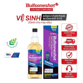 Dung Dịch Làm Sạch Động Cơ Xe Dầu BULLSONESHOT 70000 Diesel - 500ml Giảm Khói Đen