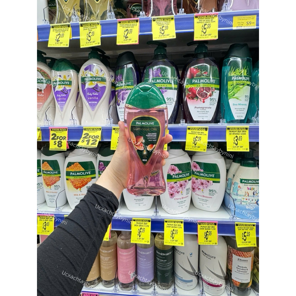 [Bill Úc] SỮA TẮM PALMOLIVE ÚC – ĐỈNH CAO DƯỠNG DA, HƯƠNG THƠM CHUẨN SPA