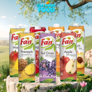 Nước ép trái cây 100% nguyên chất Fan các vị - Chai 1L