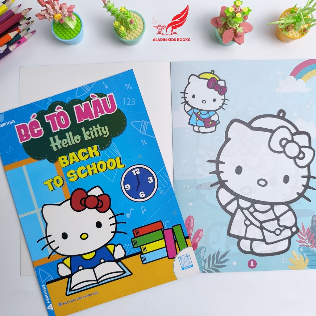 Sách- Bộ 4 Quyển Bé Tô Màu Chủ Đề Hello Kitty – Sách Tô Màu Cho Bé Thiếu Nhi