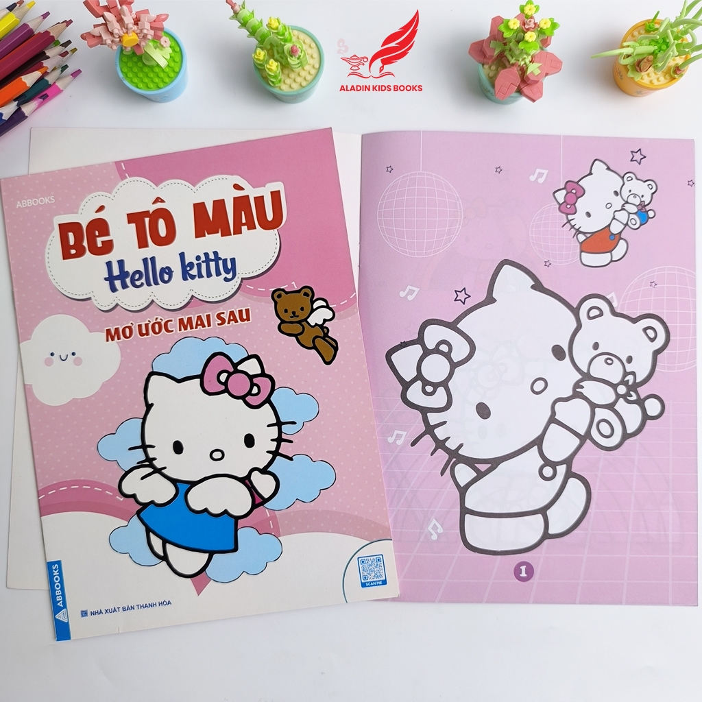 Sách- Bộ 4 Quyển Bé Tô Màu Chủ Đề Hello Kitty – Sách Tô Màu Cho Bé Thiếu Nhi