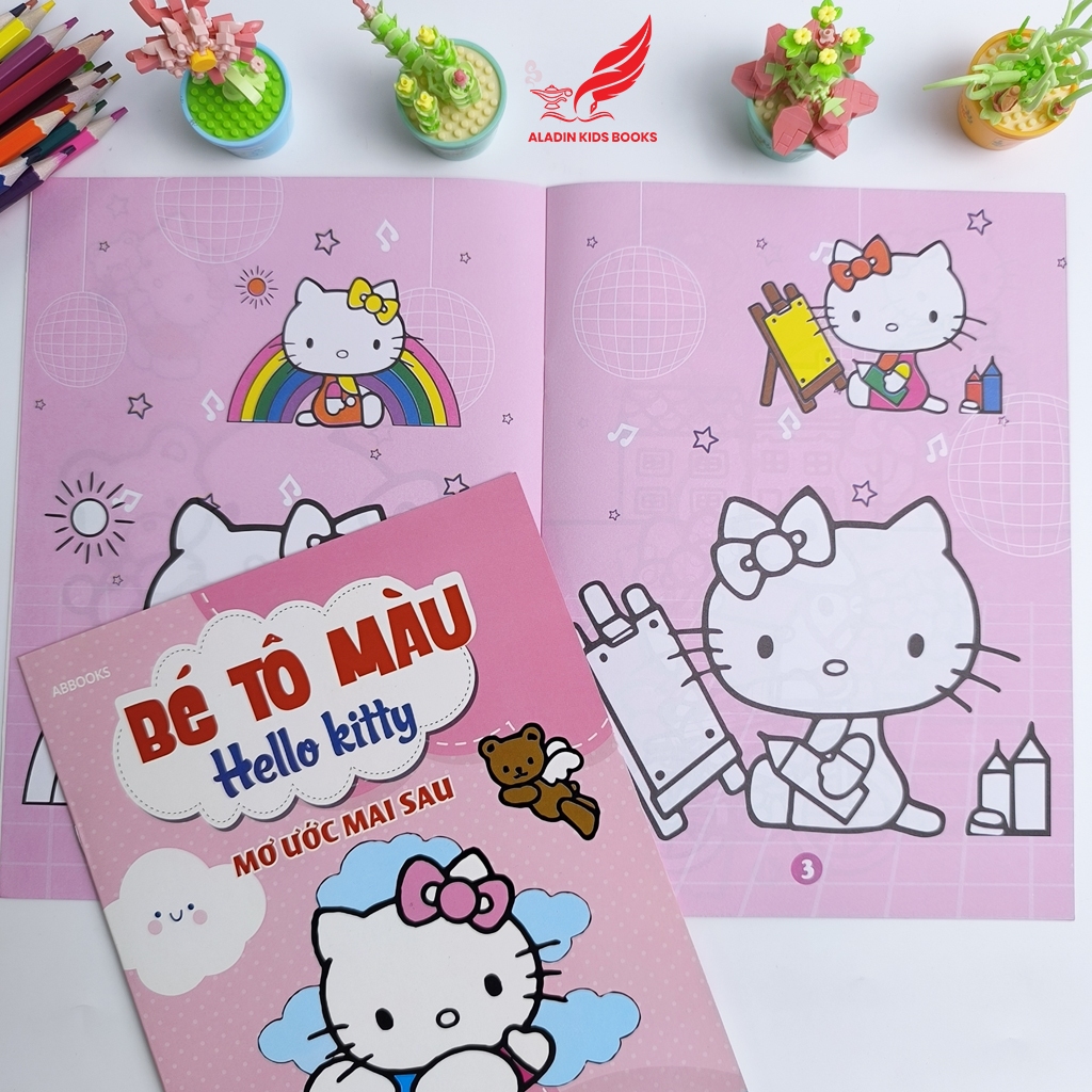 Sách- Bộ 4 Quyển Bé Tô Màu Chủ Đề Hello Kitty – Sách Tô Màu Cho Bé Thiếu Nhi