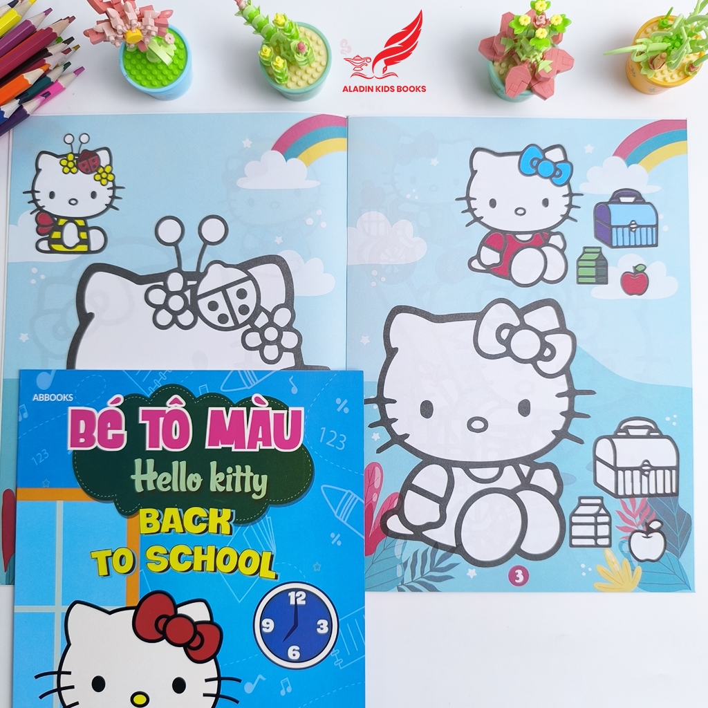 Sách- Bộ 4 Quyển Bé Tô Màu Chủ Đề Hello Kitty – Sách Tô Màu Cho Bé Thiếu Nhi