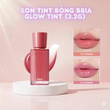 ( Tặng cọ môi 30k) Son Tint Bóng Bbia Glow Tint (3.2g)