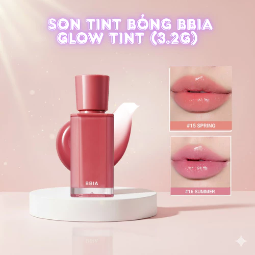 ( Tặng cọ môi 30k) Son Tint Bóng Bbia Glow Tint (3.2g)