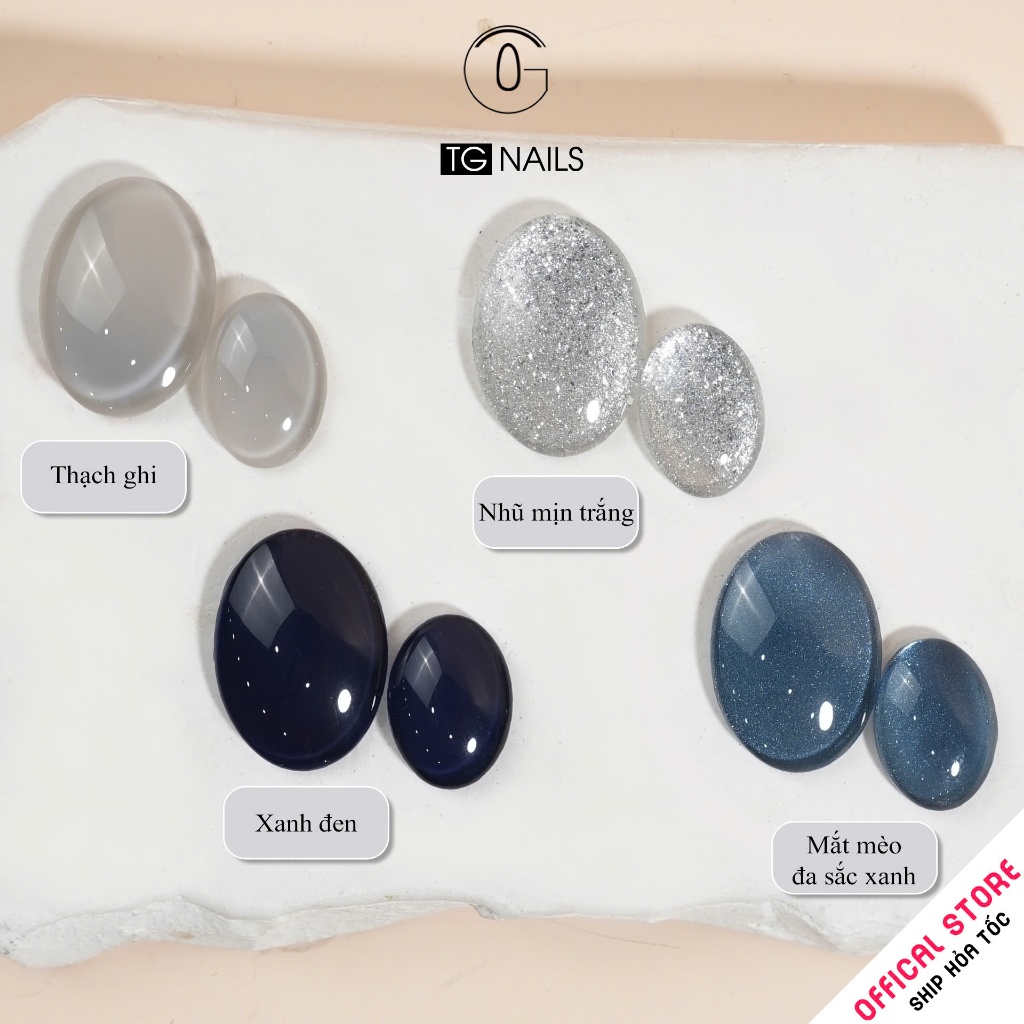 Set sơn gel 4 màu xanh dương TG sang chảnh, mê hoặc