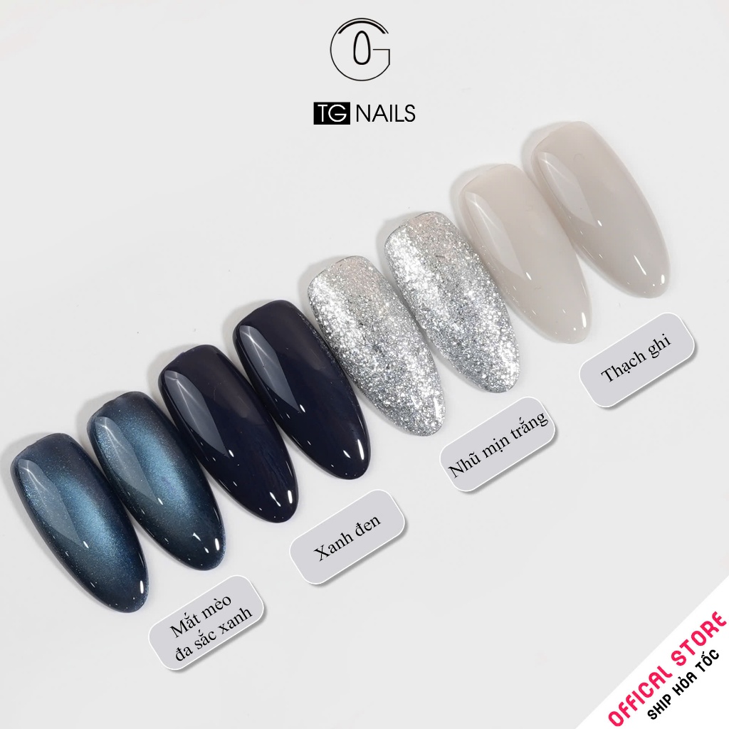 Set sơn gel 4 màu xanh dương TG sang chảnh, mê hoặc