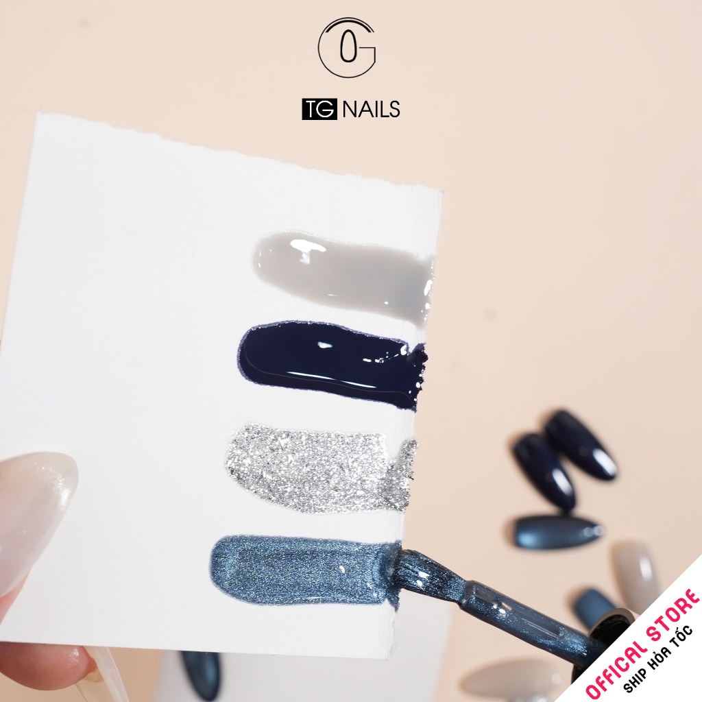 Set sơn gel 4 màu xanh dương TG sang chảnh, mê hoặc