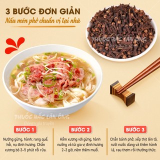 Nụ đinh hương 200g, đinh hương khô Ấn Độ nụ to, thơm, làm gia vị tẩm ướp món ăn tạo vị thơm nồng