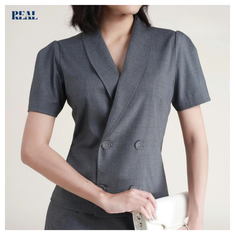 Áo kiểu công sở cổ sam Emma REAL CLOTHES (tổng hợp màu), gọn dáng, sang trọng