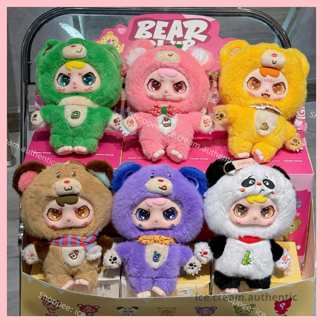 [Hỏa tốc HCM] Full set 6 box BEAR CLUB móc khóa gấu bông dễ thương chính hãng