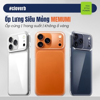 Ốp Lưng Siêu Mỏng Memumi Trong Suốt cho iPhone 17 Pro Max Nhựa PC Khoe Màu Máy