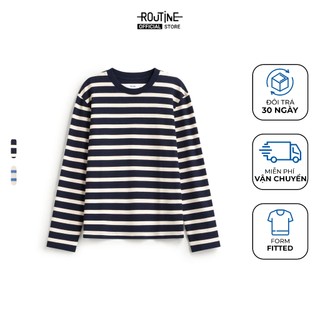 Áo Thun Tay Dài Nam Sọc Ngang Form Fiited - Routine 10F25TSL002