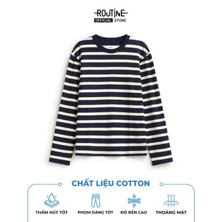 Áo Thun Tay Dài Nam Sọc Ngang Form Fiited - Routine 10F25TSL002