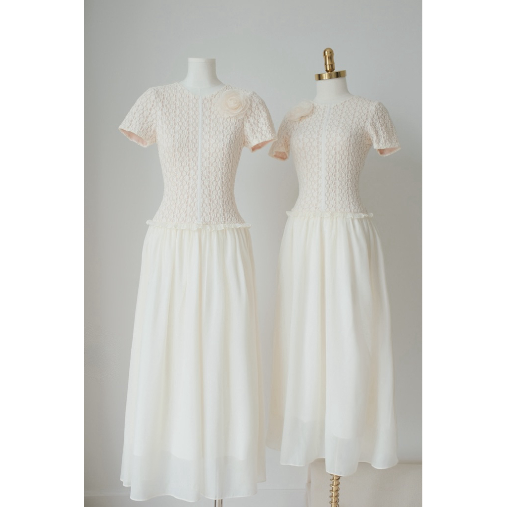 H.E.E - Đầm dáng dài Élise Dress phối voan mịn thiết kế phong cách tiểu thư, nàng thơ