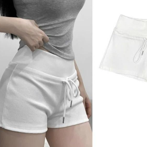 Quần Đùi Nữ Ôm Gọn Tôn Dáng Vải Thun Gân Co Giãn Basic Phối Viền Màu Nổi Bật- Q096